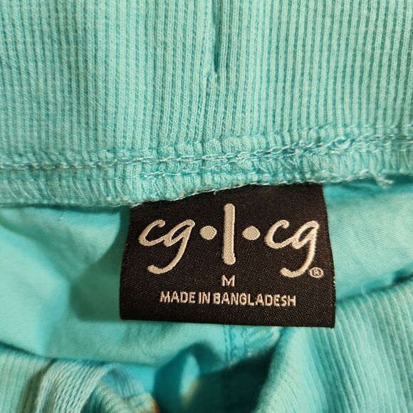 Cg.l.cg Womens Shorts Sz Medium Aqua Blue Green Comfort Waist 5" Inseam Pockets - Picture 15 of 16